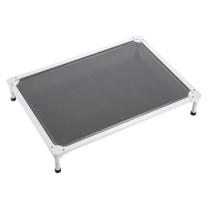 VEVOR Elevated Dog Bed for Large Dogs, Portable Raised Dog Cot with Aluminum Tube Metal Frame and Breathable Textilene Mesh, L, Gray - 1 of 4