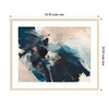 Kate and Laurel Framed Art Deep Blue Momentum II by Amy Lighthall, 42x34, Woodgrain Stripe Blonde - 2 of 4