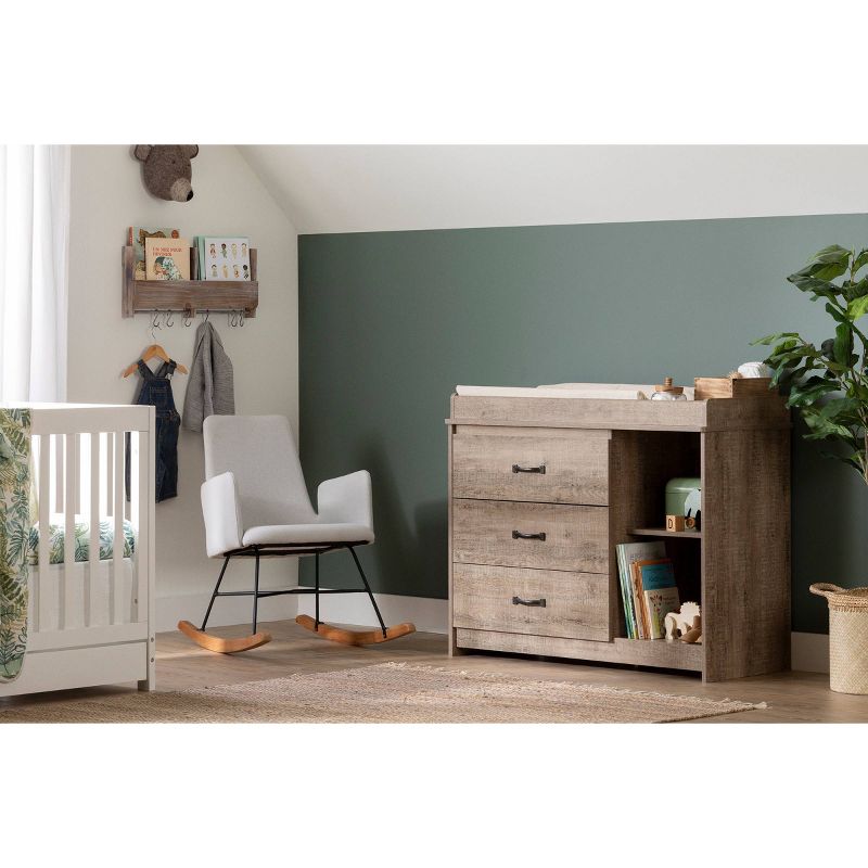 South Shore Tassio Changing Table - Weathered Oak, 4 of 13