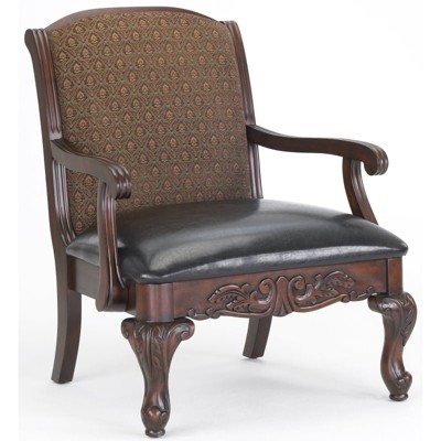 Liza Traditional Stye Arm Chair in Brown - Comfort Pointe