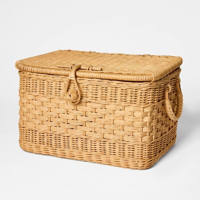 Lidded Rattan Basket - Threshold™ designed with Studio McGee