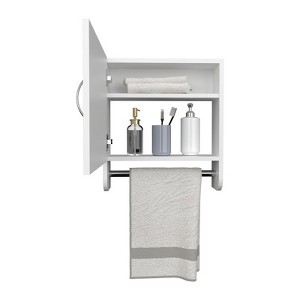 SEVOBAL Bathroom Storage Cabinets Medicine Cabinets 19.7 High with Mirror Door and Towel Rack for Bathroom, White, 20.3"*18.4"*2.4" - 1 of 4