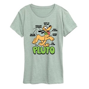 Women's - Disney - Pluto Diagram Short Sleeve Graphic T-Shirt - 1 of 3