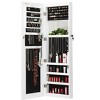 Gulches Full Mirror Jewelry Storage Mirror Cabinet With LED Lights Can Be Hung On The Door Or Wall - 2 of 4