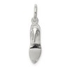 Black Bow Jewelry Sterling Silver 3D Polished High Heel Shoe Pendant - 3 of 4