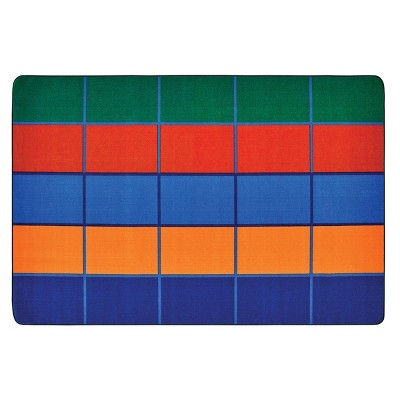 Carpets For Kids Color Blocks Seating KID$ Value PLUS Rug 6' x 9'