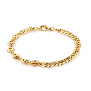 RMZ GOLD NYC Cute 18K Gold Mariner & Cuban Link Anklet - 1 of 1