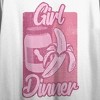 Girl Dinner Banana & Peanut Butter Crew Neck Short Sleeve Women's White Crop Top - 2 of 3