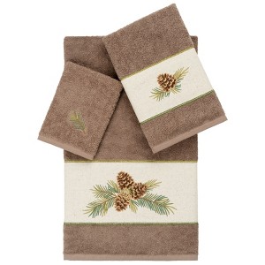 Linum Home Textiles 100% Turkish Cotton PIERRE Embellished Towel Set - 1 of 4