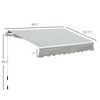 Vynxaria Retractable Awning - 8' x 7' Patio Sun Shade Canopy with Manual Crank - Grey - 4 of 4