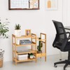 Tangkula 4-Tier Bamboo Shoe Rack Entryway Organizer with Umbrella Holder & Storage Shelves for Living Room&Hallway - 3 of 4