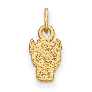 Black Bow Jewelry 10k Yellow Gold North Carolina State Wolfpack NCAA Extra Small Pendant - 1 of 3