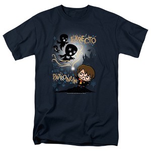 Harry Potter Expecto Patronum Chibi Potter Adult T-Shirt Navy - 1 of 4