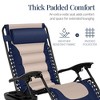 Best Choice Products Oversized Padded Zero Gravity Chair, Folding Outdoor Patio Recliner w/ Side Tray - 4 of 4