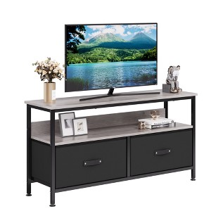 COZONY 55 Inch Rustic TV Stand, Industrial TV Console Table with 3-Tier Storage Shelves & 2 Drawers, for Flat & Curved TVs, Media Storage Center - 1 of 4