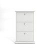 Tvilum, Sonoma 3 Drawer Shoe Cabinet, White - 2 of 4