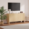 58" Fluted Sideboard Buffet Cabinet with Storage - Modern 4-Door Accent Credenza with Adjustable Shelves, for Dining Room & Living Room - 4 of 4