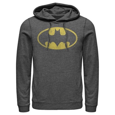 Men's Batman Logo Retro Caped Crusader Pull Over Hoodie : Target