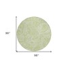 Green And Ivory Paisley Washable Indoor Outdoor Area Rug - 3 of 4