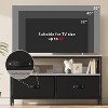 39'' TV Stand for TVs up to 50'' - Entertainment Center with 2 Fabric Drawers & Open Shelf, Adjustable Footpads - 3 of 4