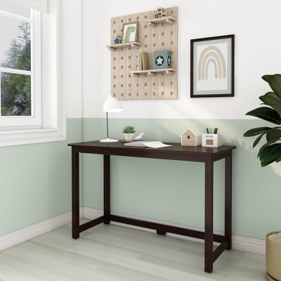Max & Lily 47" Espresso Solid Wood Computer Desk