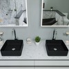 ALFI ABC903-BM Black Matte 16Inch Modern Square Above Mount Ceramic Sink - 4 of 4