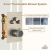 CASAINC 5-Spray Dual Shower Heads Ceiling Mount Fixed and Handheld Shower Head 2.5 GPM in Brushed Nickel 12 in. Thermostatic - 4 of 4