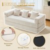 MOONMISS 78"Convertible Sleeper Sofa Bed with Pillows, Folding Mattress Couch, Removable Washable Floor Sofa for Small Spaces - 3 of 4