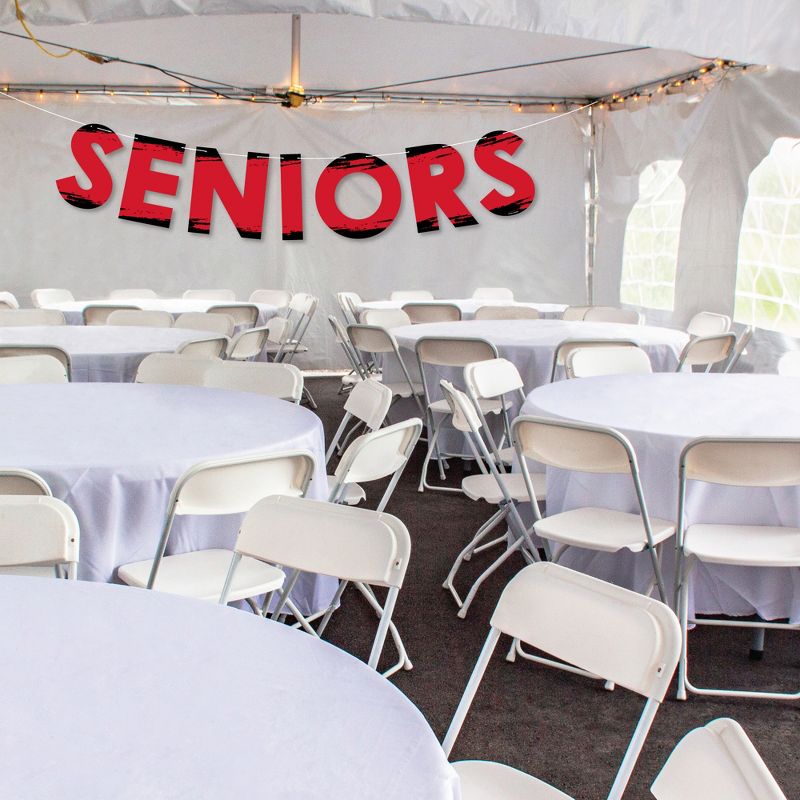 Big Dot of Happiness Red Senior Night - High School Sports and Graduation Party Decorations - Seniors - Outdoor Letter Banner, 2 of 9