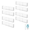 iDesign Plastic Adjustable Deep Drawer Dividers - Set of 8 - Clear - 2 of 4