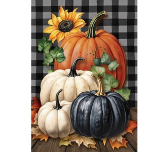 Briarwood Lane Fall Garden Flag 12x18 For Outdoor Fall Checkered Pumpkins For Fall Garden Flag Flags For Outside - 1 of 4