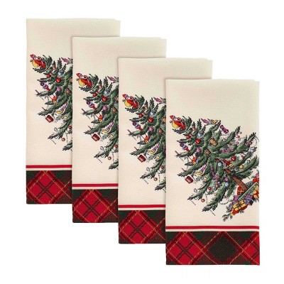 Spode® Christmas Tree Tartan 4-Pack Napkin Set