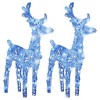 Aghana Digitals 2-Piece Blue Acrylic Christmas Reindeer Decor with 80 LED Lights, 8 Lighting - 2 of 4