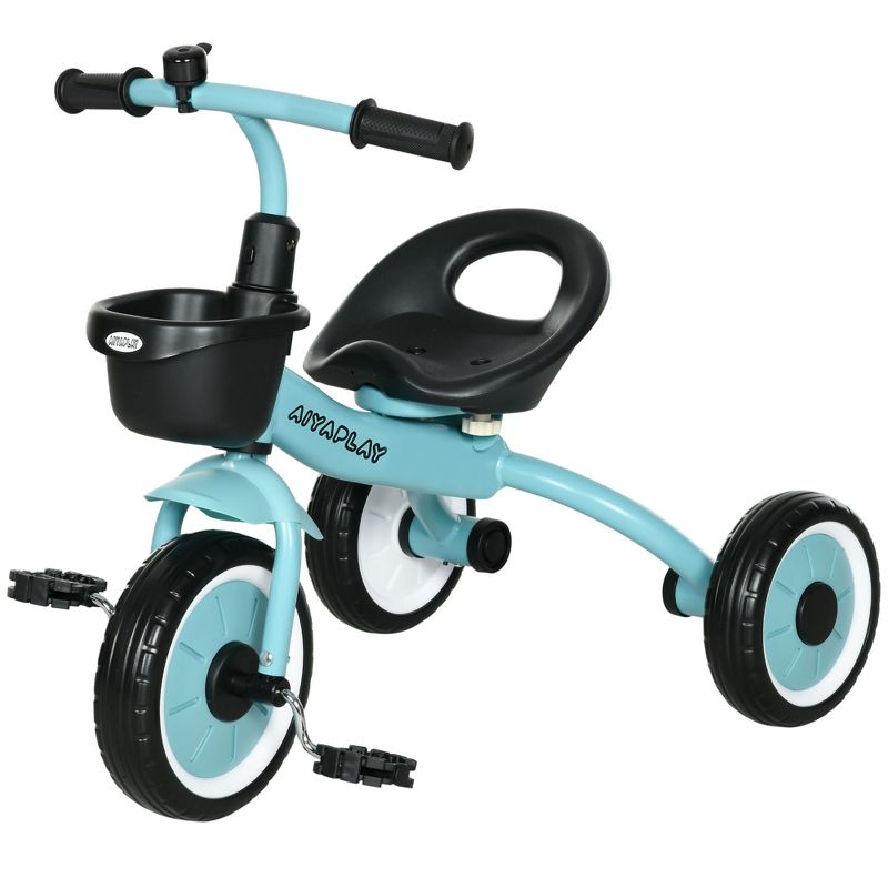 Qaba Tricycle for Toddlers Age 2-5 with Adjustable Seat, Toddler Bike for Children with Basket, Bell, 4 of 7