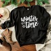 Simply Sage Market Women's Graphic Sweatshirt Winter Time Snowflakes - 3 of 4