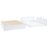 PAGED Twin Size Daybed Dual Use Bed Frame with 2 Storage Drawers and Fence Guardrails for Bedroom, Living - 3 of 4