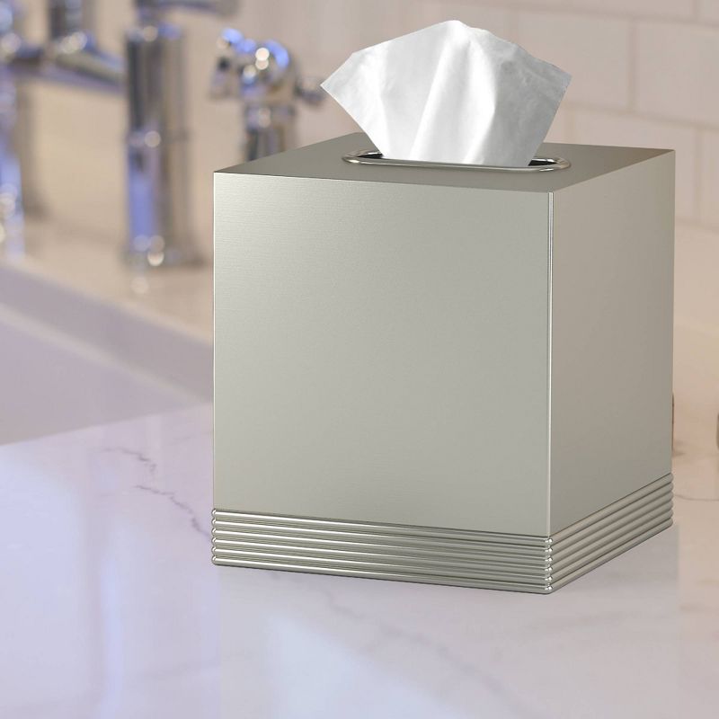 Special Metal Square Facial Tissue Box Cover - Nu Steel, 6 of 7