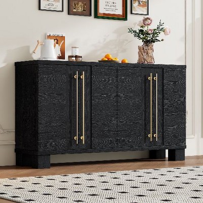 NicBex Wood Buffet Cabinet with Storage, Adjustable Shelf Sideboard Cabinet, Kitchen Cabinets, Pantry Cabinet for Kitchen, Dining Room and Living Room