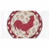Earth Rugs Farmhouse Red Rooster Coaster – Rustic Country Kitchen 5"x5" Table Protector - 2 of 3