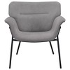 Fabric Upholstered Accent Chair with Flared Arms, Plush Cushioning and Metal Legs for Living Room - 4 of 4