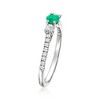 Ross-Simons 0.20 Carat Emerald Ring With .30 ct. t.w. Lab-Grown Diamonds in Platinum - 3 of 4
