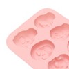 Unique Bargains Candy Mould 8-Cavity Skull Collection Candy Mould Hand Wash Pink 7.44"x5"x0.87" 1 Pc - 4 of 4