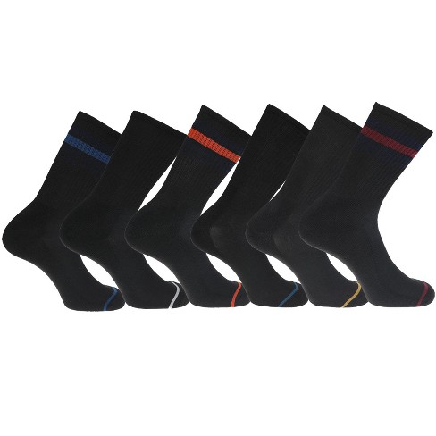 Dockers Men's Socks & Hosiery - 6-pack Cushioned Ribbed Athletic ...