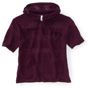 Aeropostale Womens Stripe Kint Popover Hooded Sweater - 1 of 1