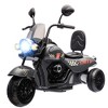 Qaba Electric Motorcycle for Kids, 3 Wheel 6V Battery Powered Motorbike w/ Headlights, Music, Forward & Reverse, Gray - 4 of 4
