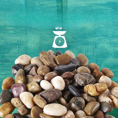 2 Pounds Multicolor Natural Polished Decorative River Rock Stones