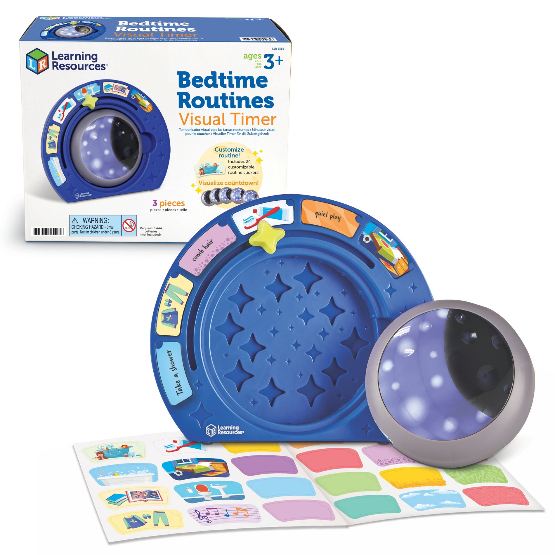 Learning Resources Bedtime Routines Visual Timer For Kids - 3pc