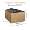 Large Metal Storage Sheds,8X 8 FT Outdoor Storage Shed, with Reinforced Sloping and Lock,Waterproof，for Backyard, Garden Patio Lawn - 3 of 4