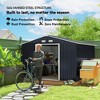 11' x 9' Outdoor Storage Shed, Garden Tool Metal Shed with Foundation Kit, Double Lockable Door, Air Vents and Sloping Roof, for Backyard, Patio, Lawn - 4 of 4
