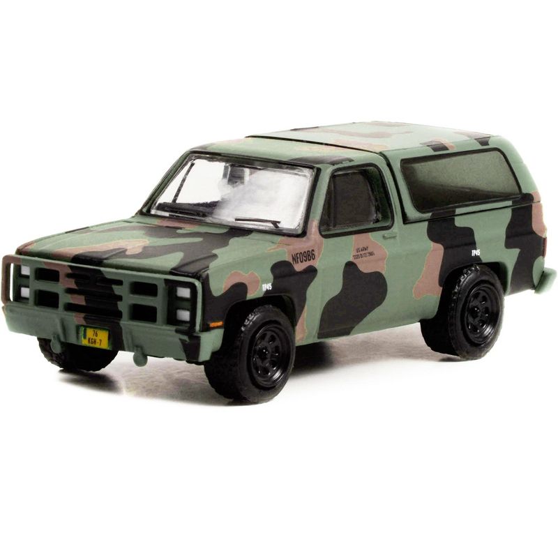 1985 Chevrolet M1009 CUCV Camouflage "U.S. Army" "Battalion 64" Release 2 1/64 Diecast Model Car by Greenlight, 2 of 4